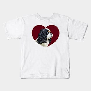 Cavalier King Charles Spaniel - Tri in a Heart Kids T-Shirt